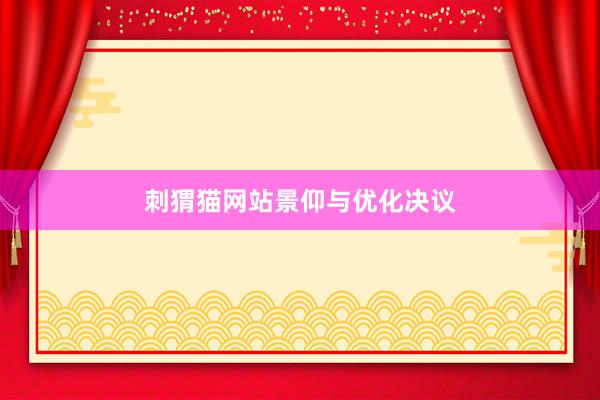 刺猬猫网站景仰与优化决议